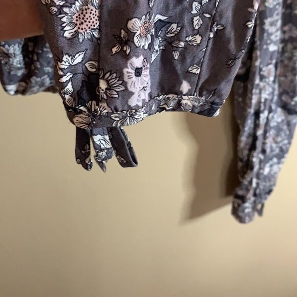 Topshop Grey Floral Lightweight Jogger Pants - Picture 5 of 5